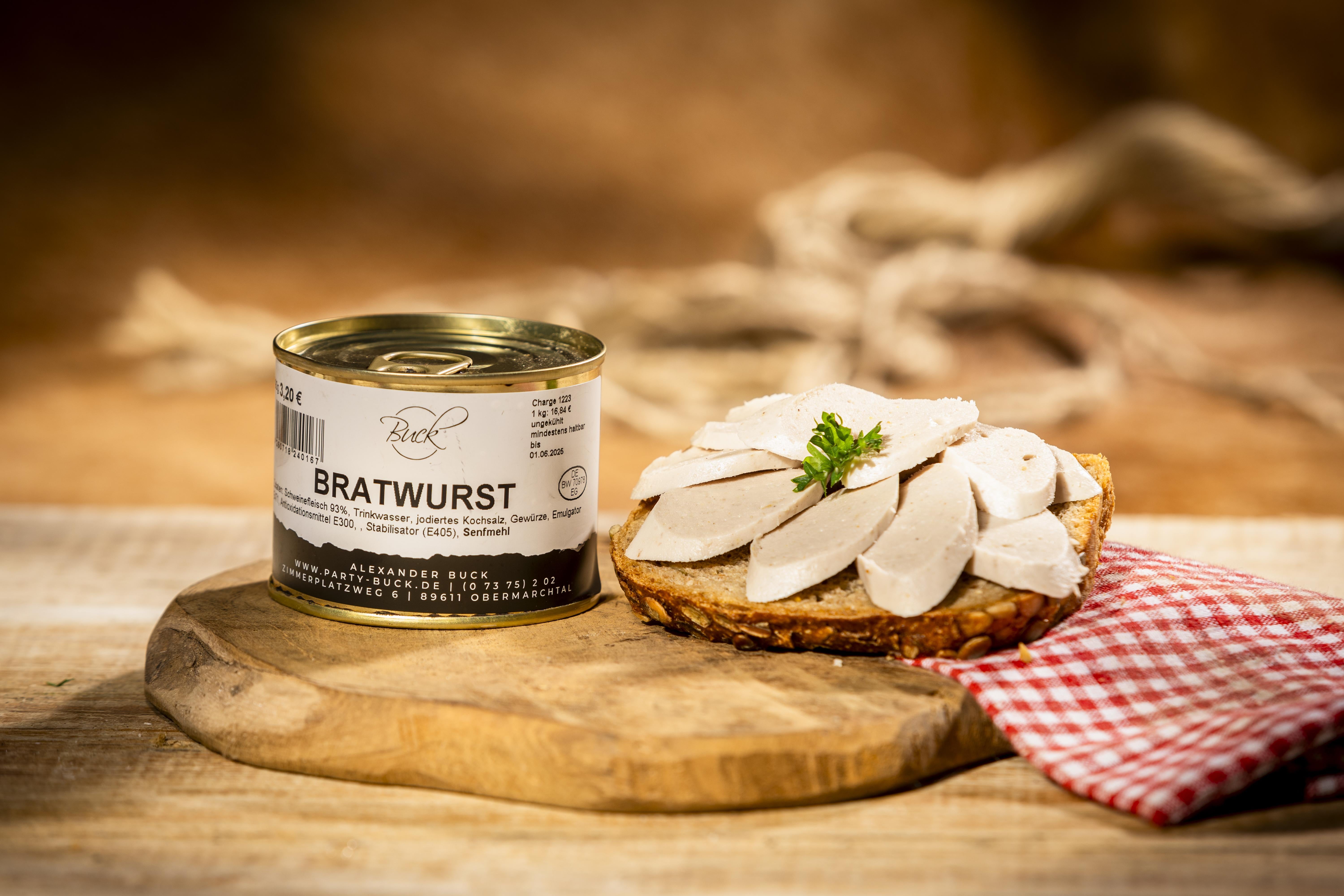 Bratwurst in der Dose – Herzhaften Genuss genießen – Metzgerei Partyservice Alexander Buck