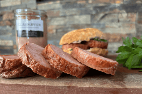 Glashüpfer - Fleischkäse im Glas