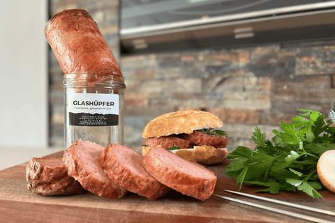 Glashüpfer - Fleischkäse im Glas