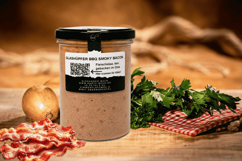 Glashüpfer - BBQ Smoky Bacon Fleischkäse im Glas