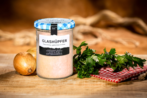 Glashüpfer - Fleischkäse im Glas