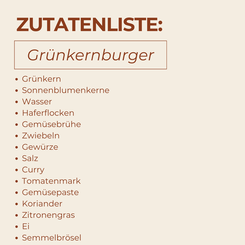 Grünkern-Burger