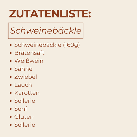 Schweinebäckle geschmort