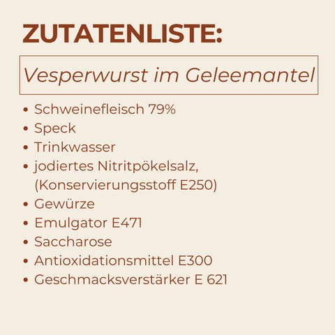 Vesperwurst im Geleemantel